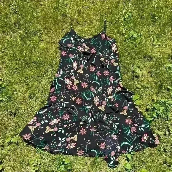 Cece Desert Bloom Black Ruffle Detail Front Mini Dress Size XS - Picture 5 of 6